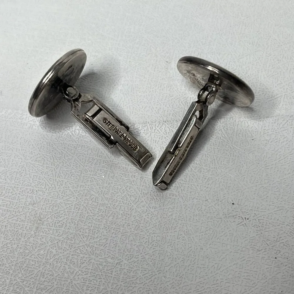 Vintage .925 Silver Mercury Winged Liberty Head Silver Dime 1937 1945 Cufflinks